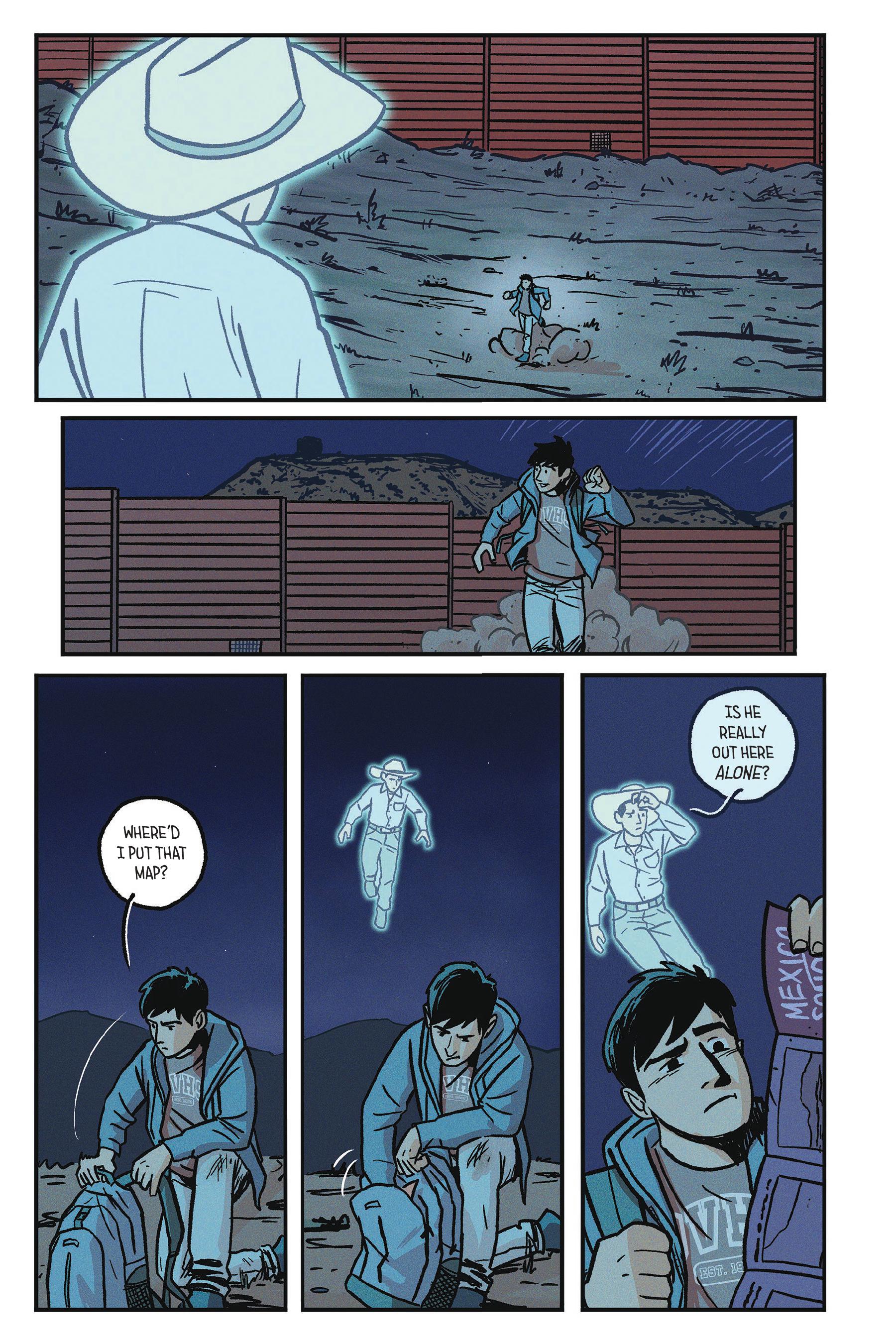 Interior colored comics pages from Frontera