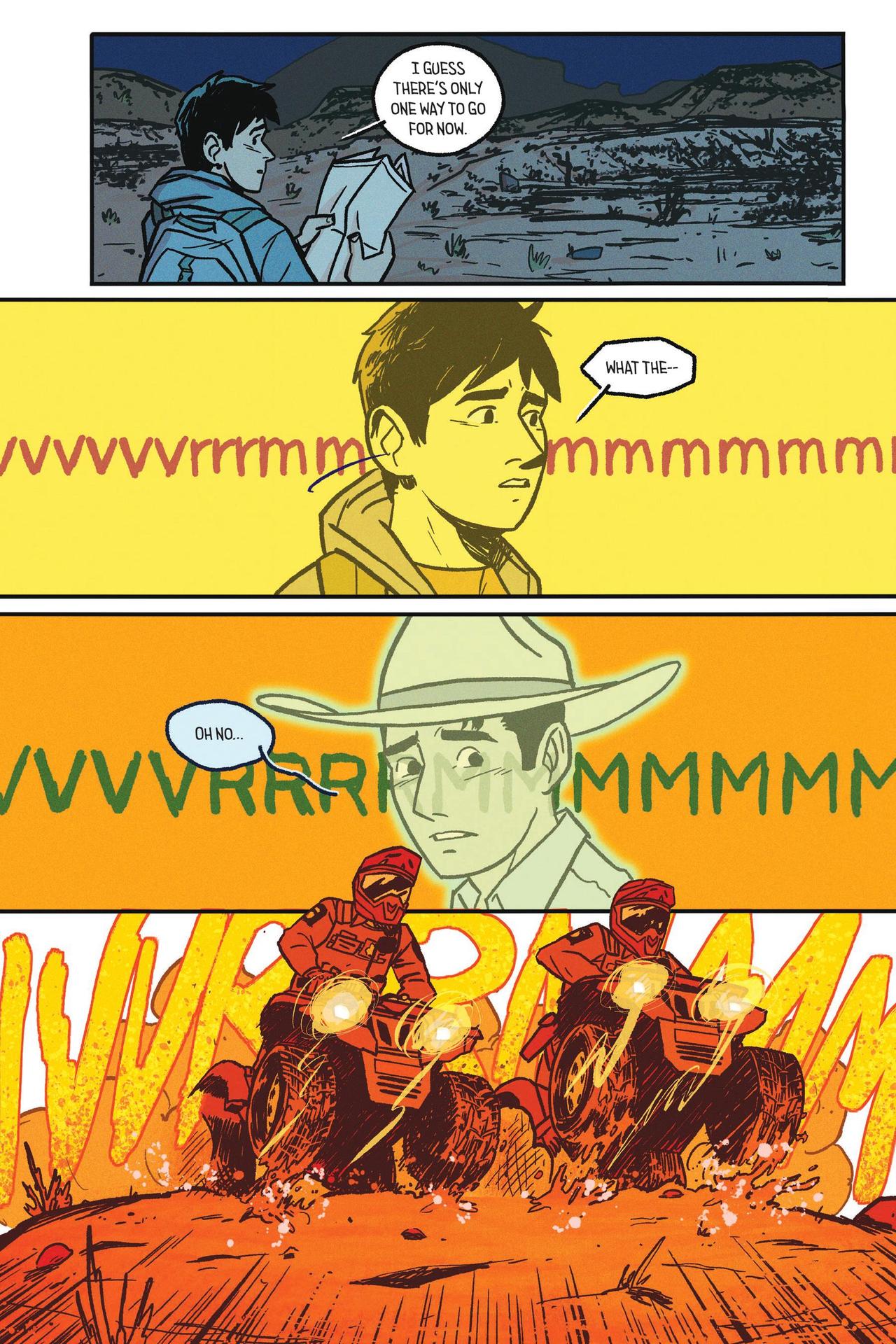 Interior colored comics pages from Frontera