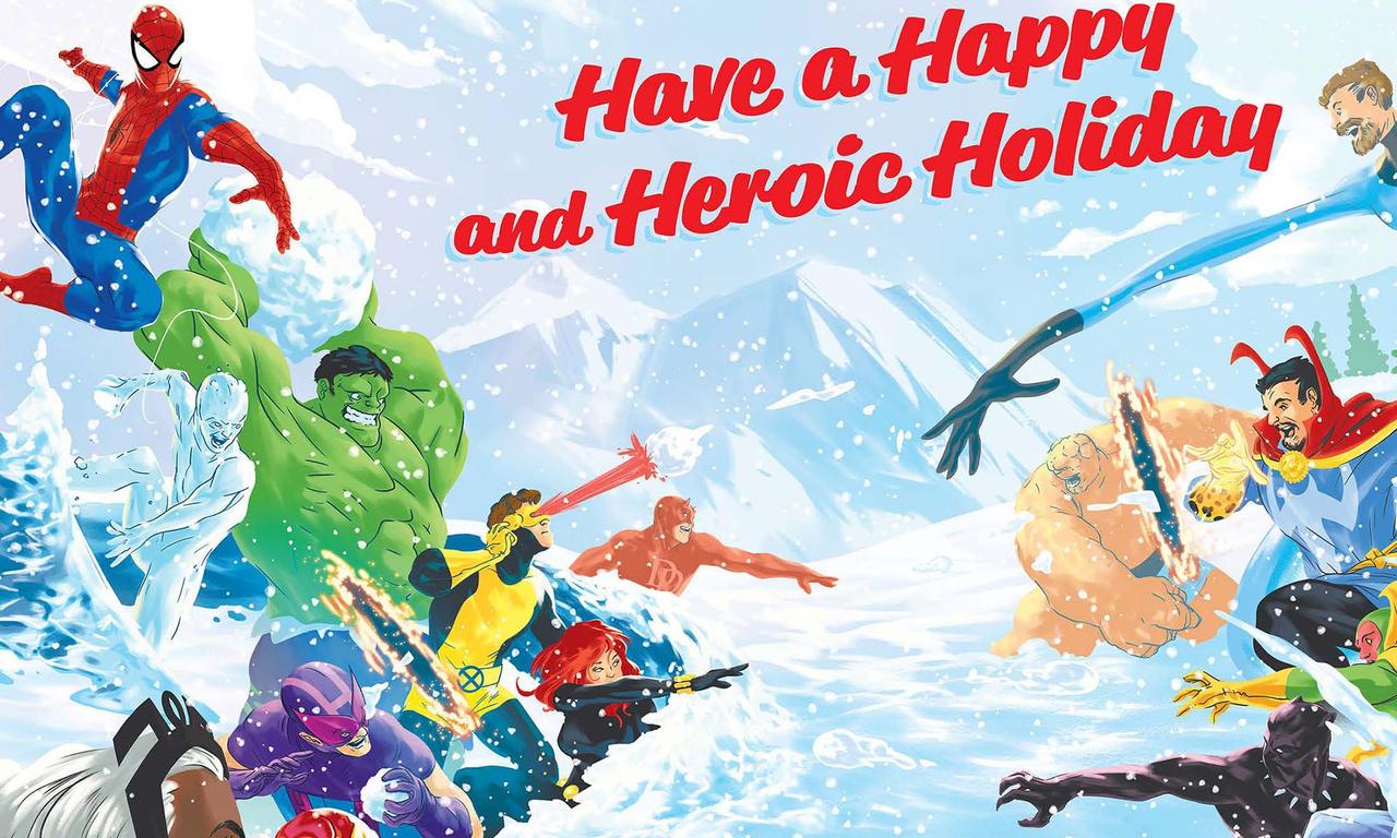 Marvel holiday card 2022