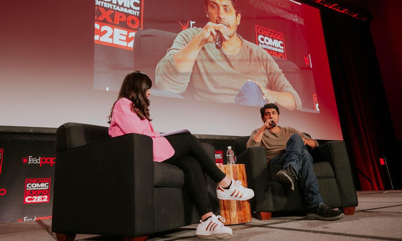 Veronica Valencia and Tenoch Huerta at C2E2 2023