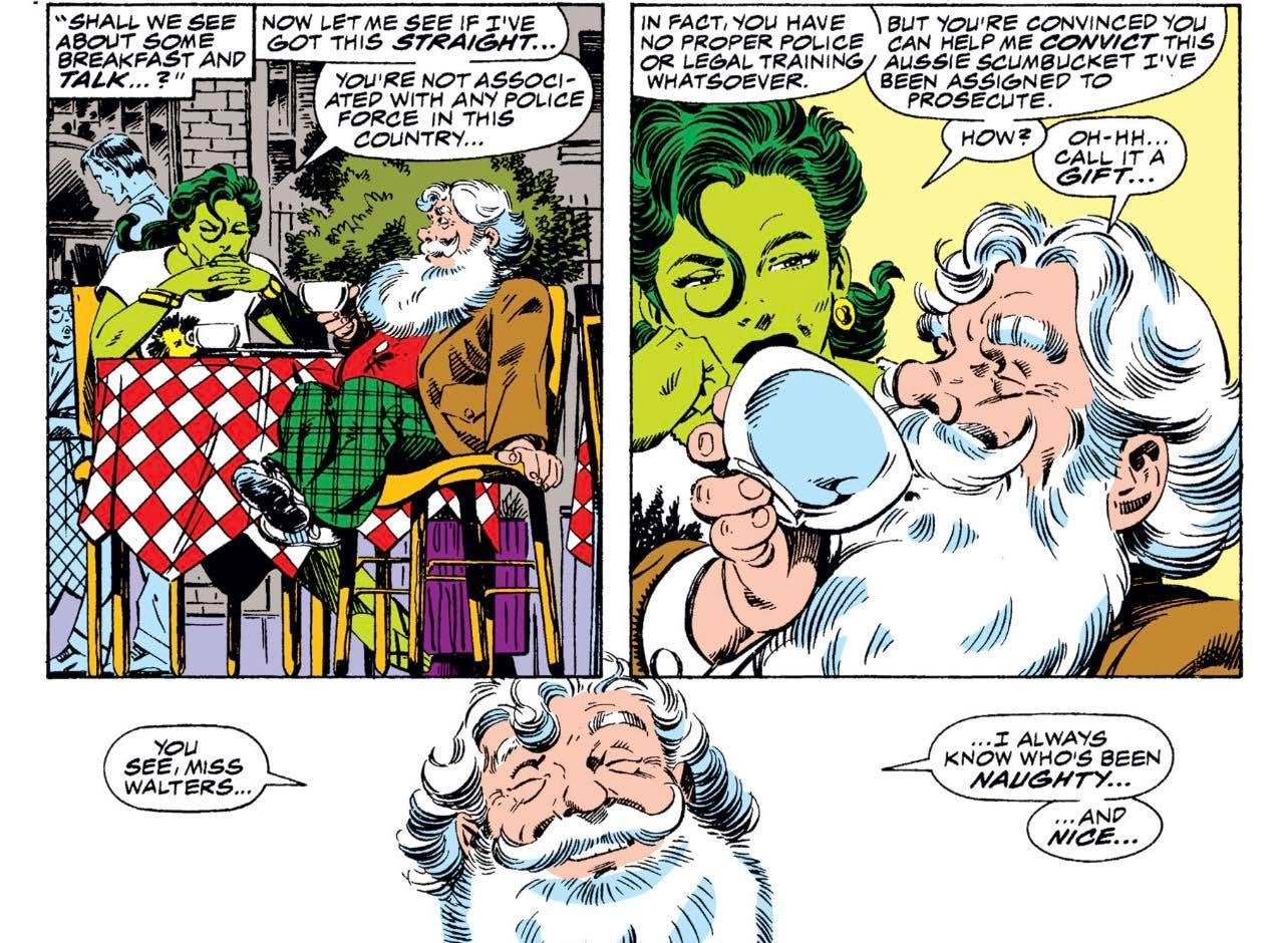 She-Hulk meets Santa