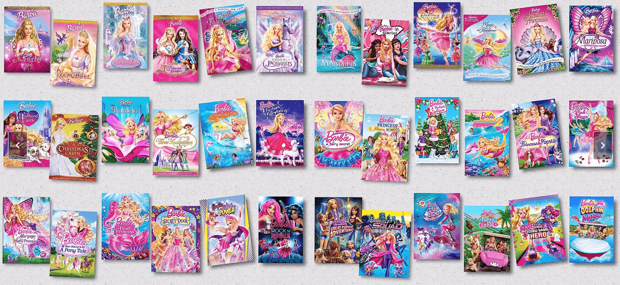 All the barbie movies ever made sale