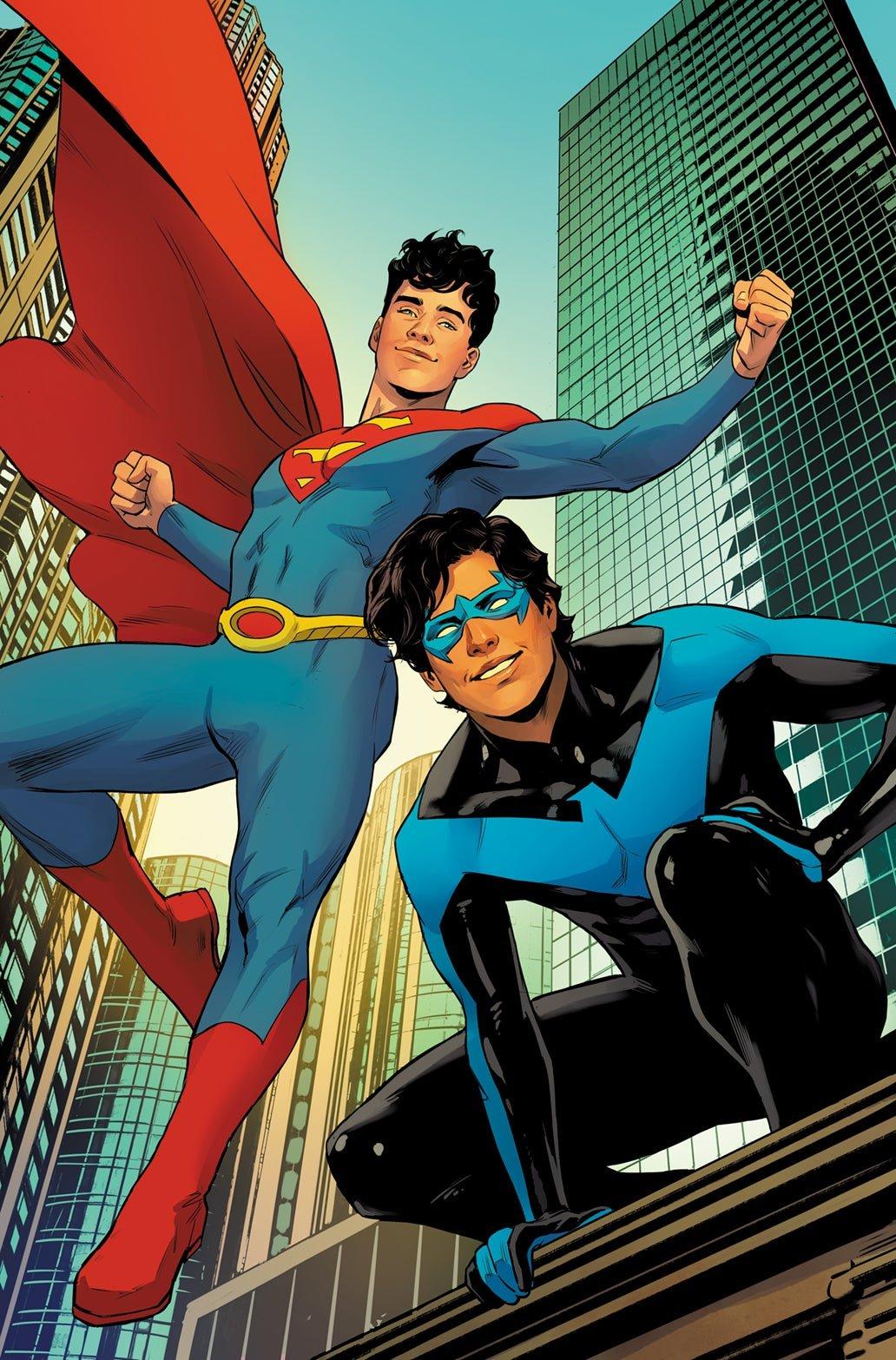 Nightwing and Jon Kent team up