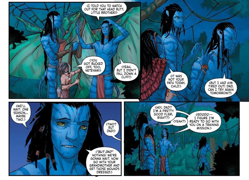Avatar comic book page