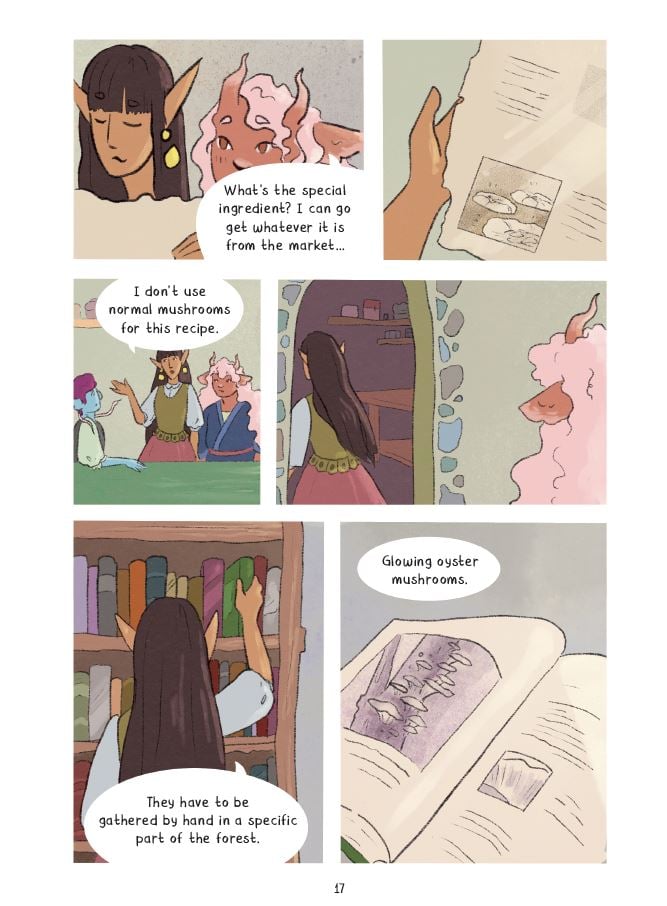Interior comics pages of The Baker and the Bard