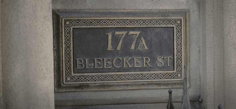 Movie still of 177A Bleeker Street sign from Thor Ragnarok