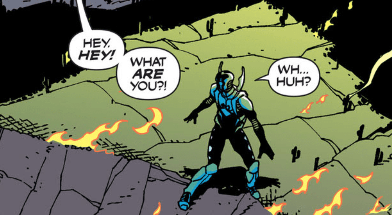 Cropped panel featuring Blue Beetle