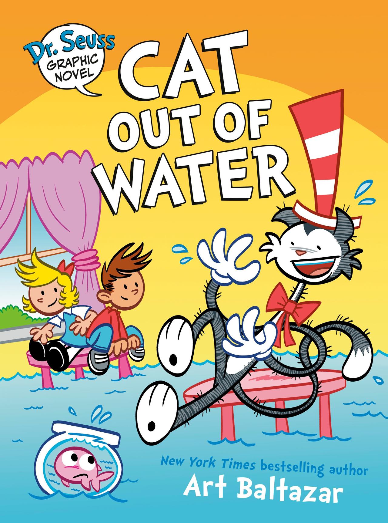 Preview art from Dr. Seuss graphic novel Cat Out of the Water