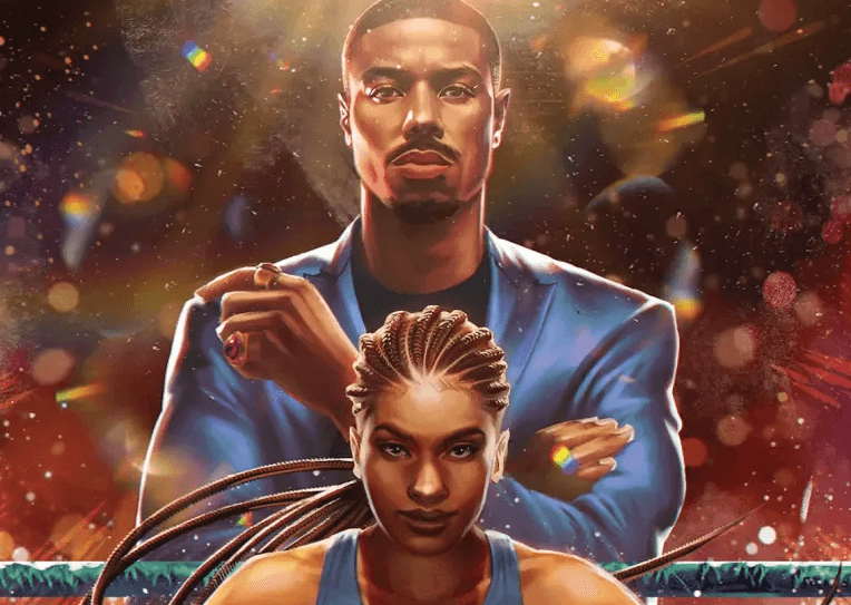 Illustrated cover featuring Adonis Creed and Amara Creed in the ring