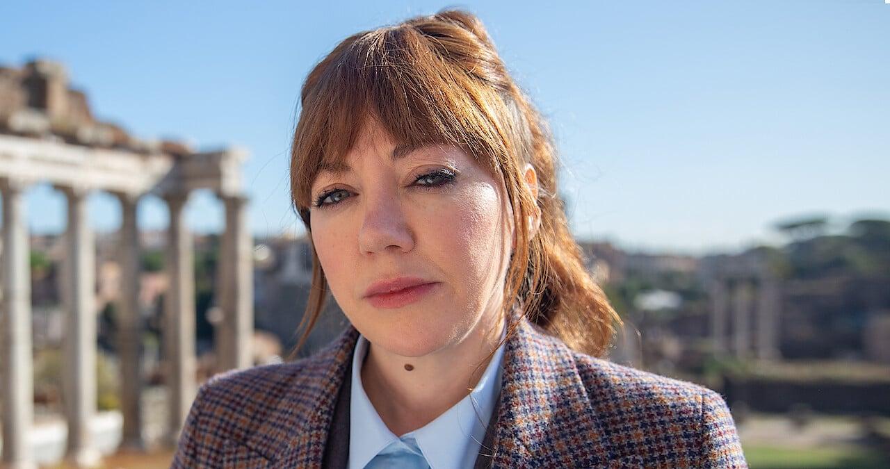 A promotional still of Diane Morgan as Philomena Cunk from Cunk on Life