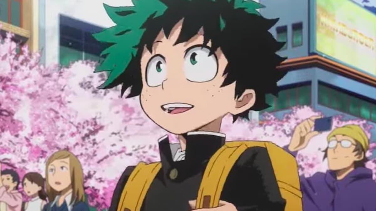 Deku going to school