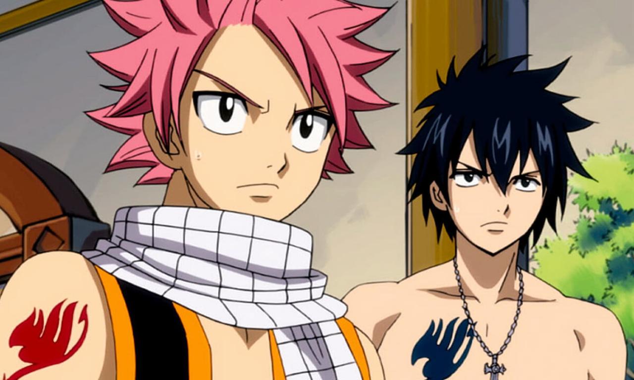 Natsu and Grey in Fairy Tail