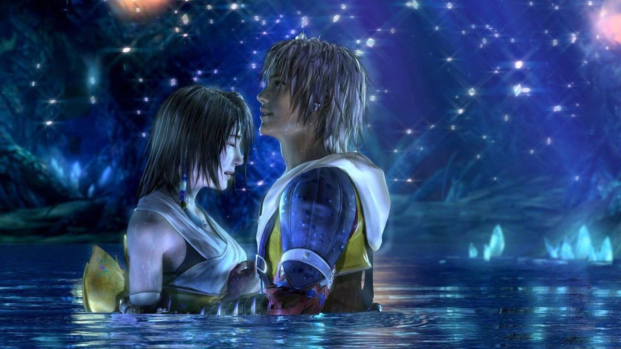 Tidus embraces Yuna