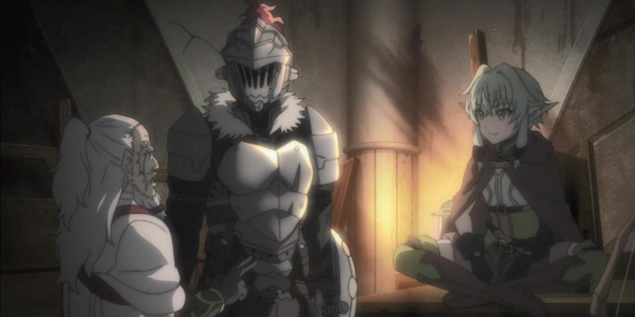 Goblin Slayer characters at camp