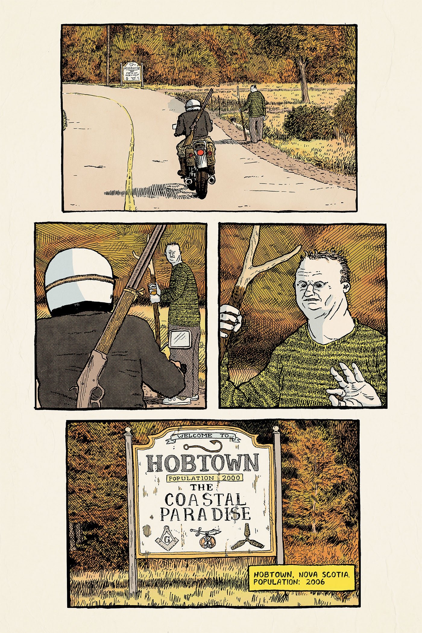 Colored comic pages from Hobtown Mystery Stories