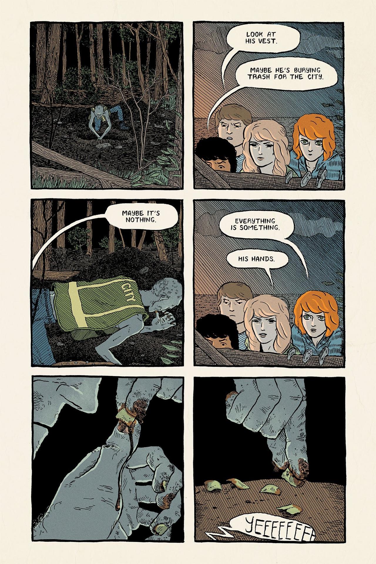 Colored comic pages from Hobtown Mystery Stories