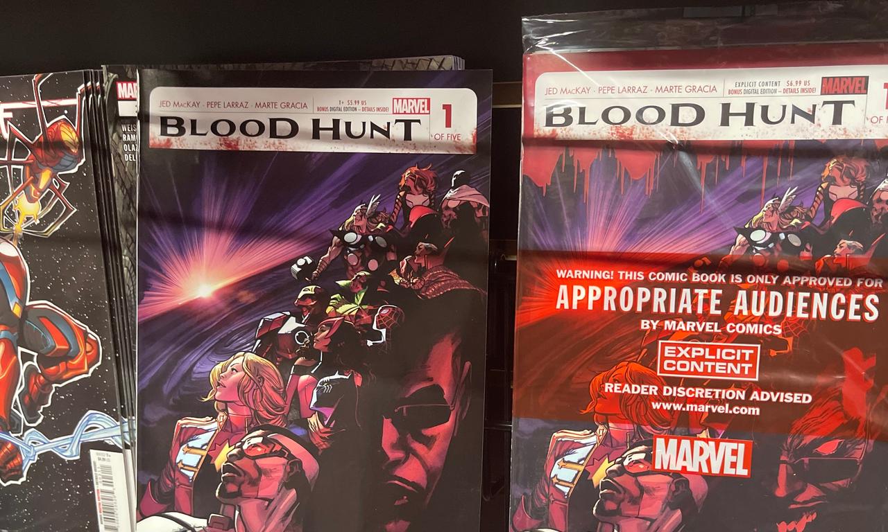 Blood Hunt: Red Band #1 and Blood Hunt #1 at an LCS