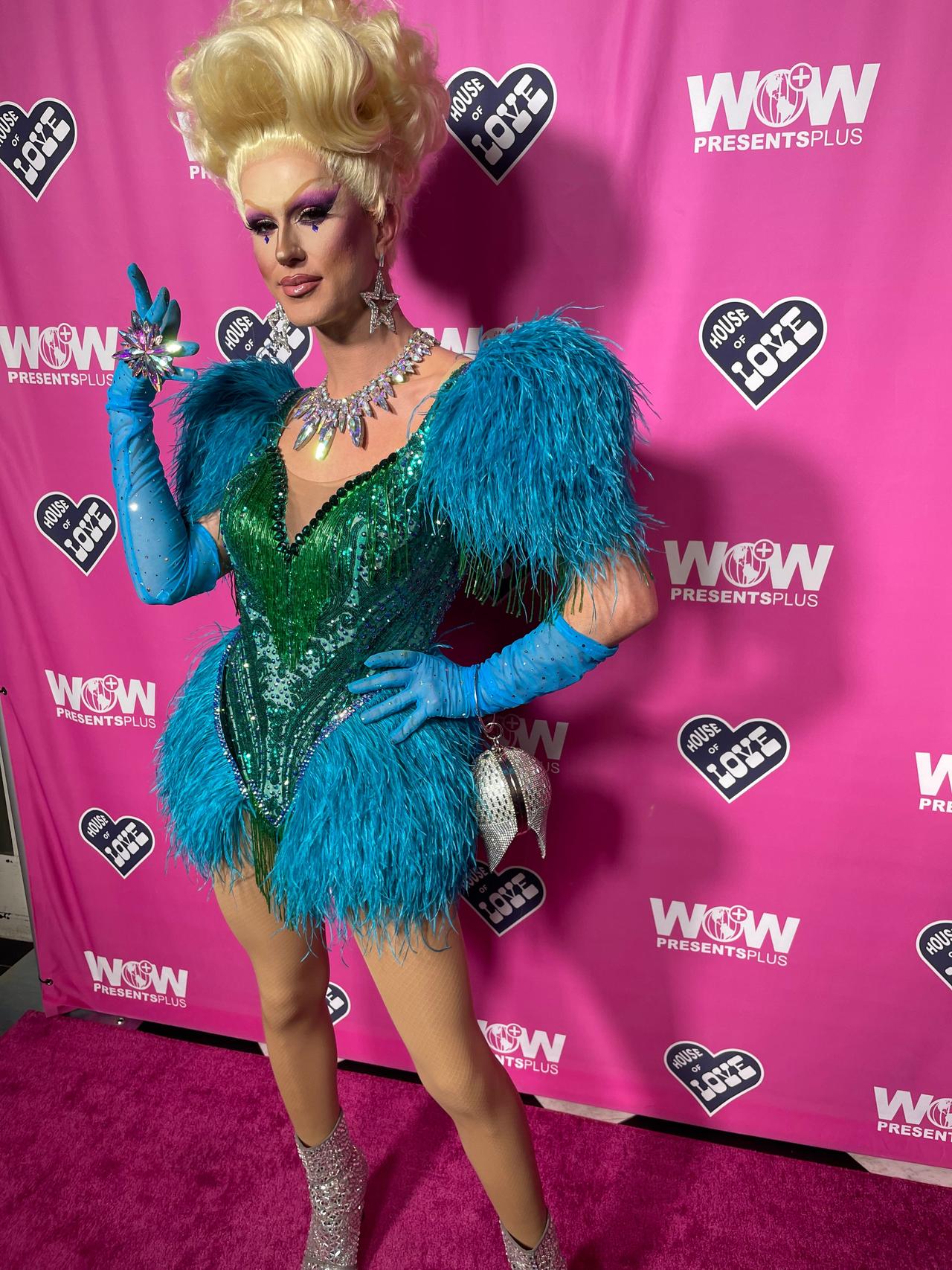 Aurora Forte on the pink carpet for RuPaul's Drag Race UK season 5