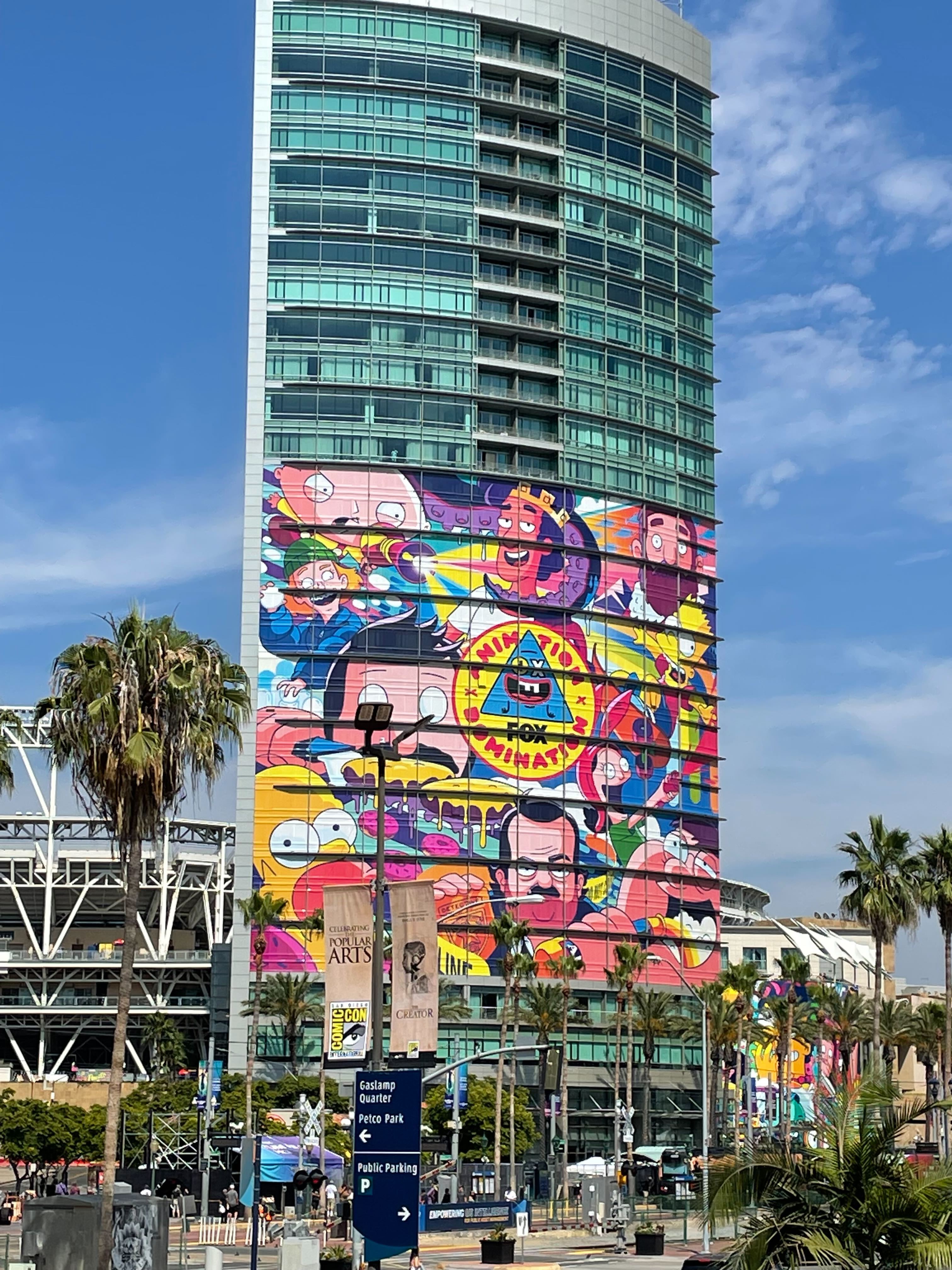 Exterior photographs of downtown San Diego and the San Diego Convention Center