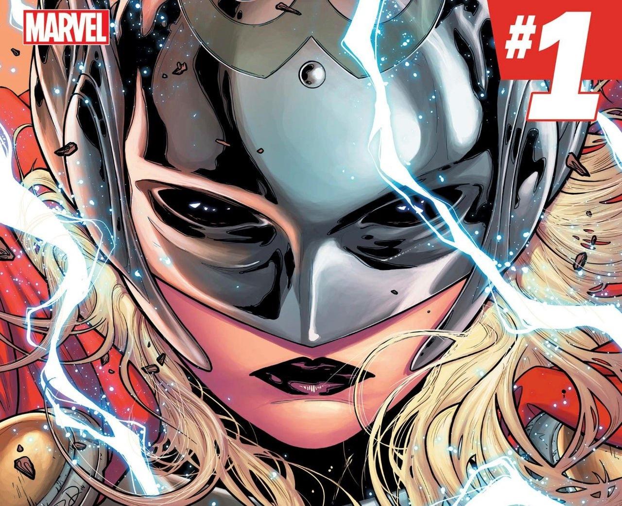 Cropped image of Thor cover, featuring Jane Foster as Thor