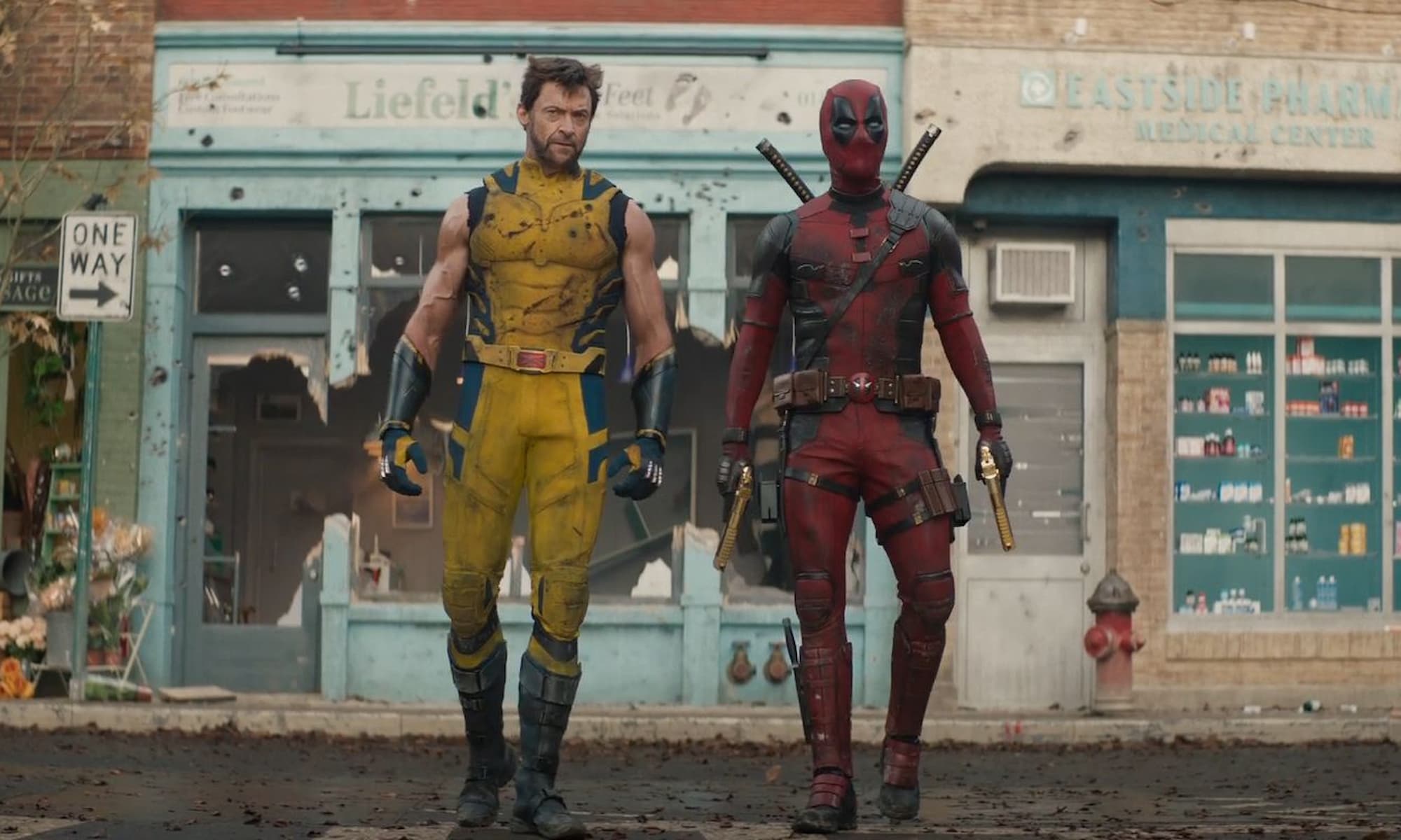 Deadpool & Wolverine screenshot with Liefeld's Just Feet in the background