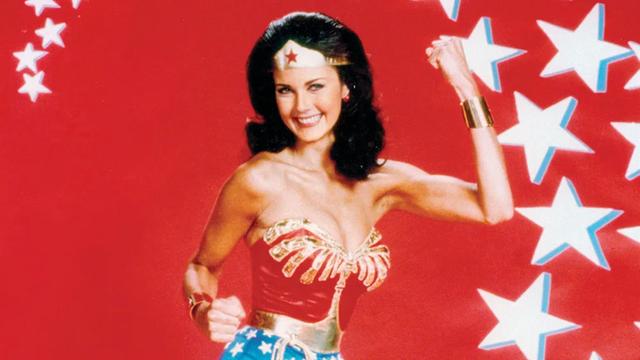 A promotional still of Lynda Carter as Wonder Woman