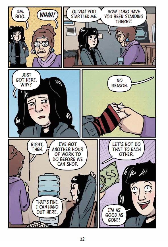 Internal comics page from Mall Goth by Kate Leth