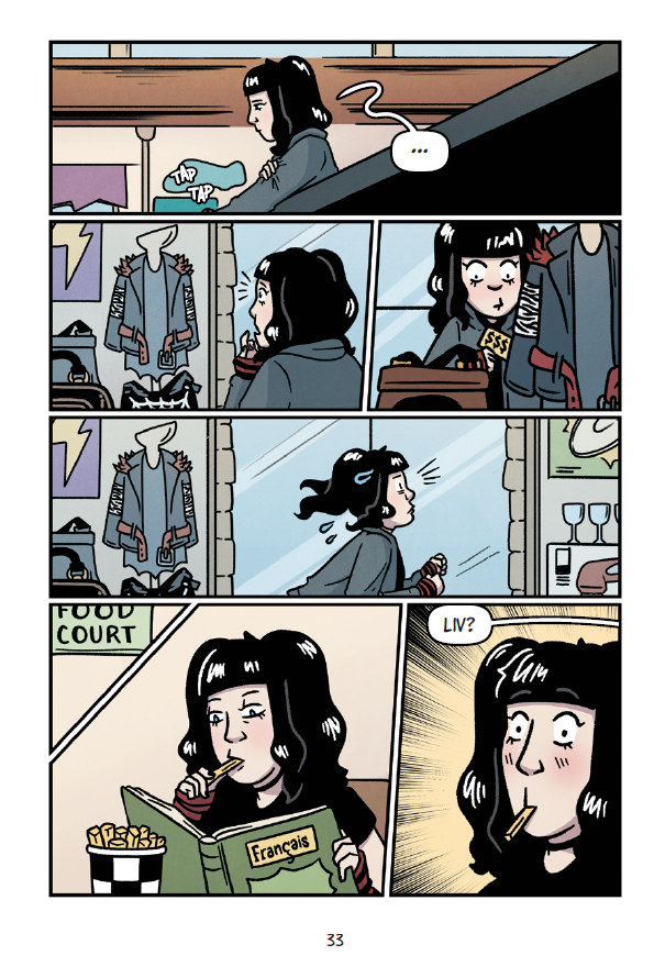 Internal comics page from Mall Goth by Kate Leth