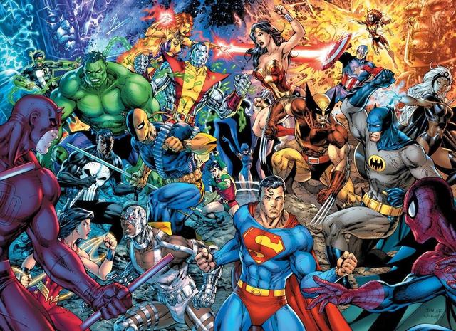 DC unveils finished Jim Lee cover art for the upcoming DC/Marvel and ...