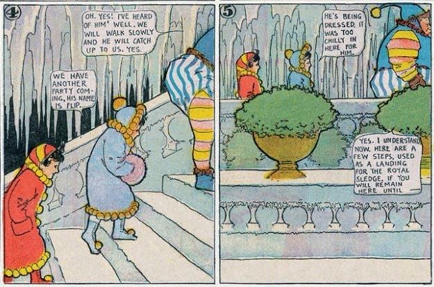 Two cropped Little Nemo panels