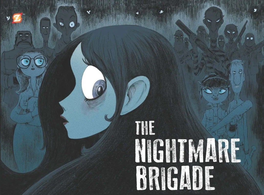Cropped cover of Papercutz comic The Nightmare Brigade