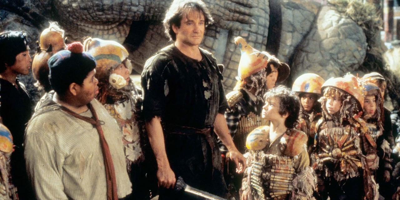 Robin Williams as Peter Pan in Hook with the Lost Boys