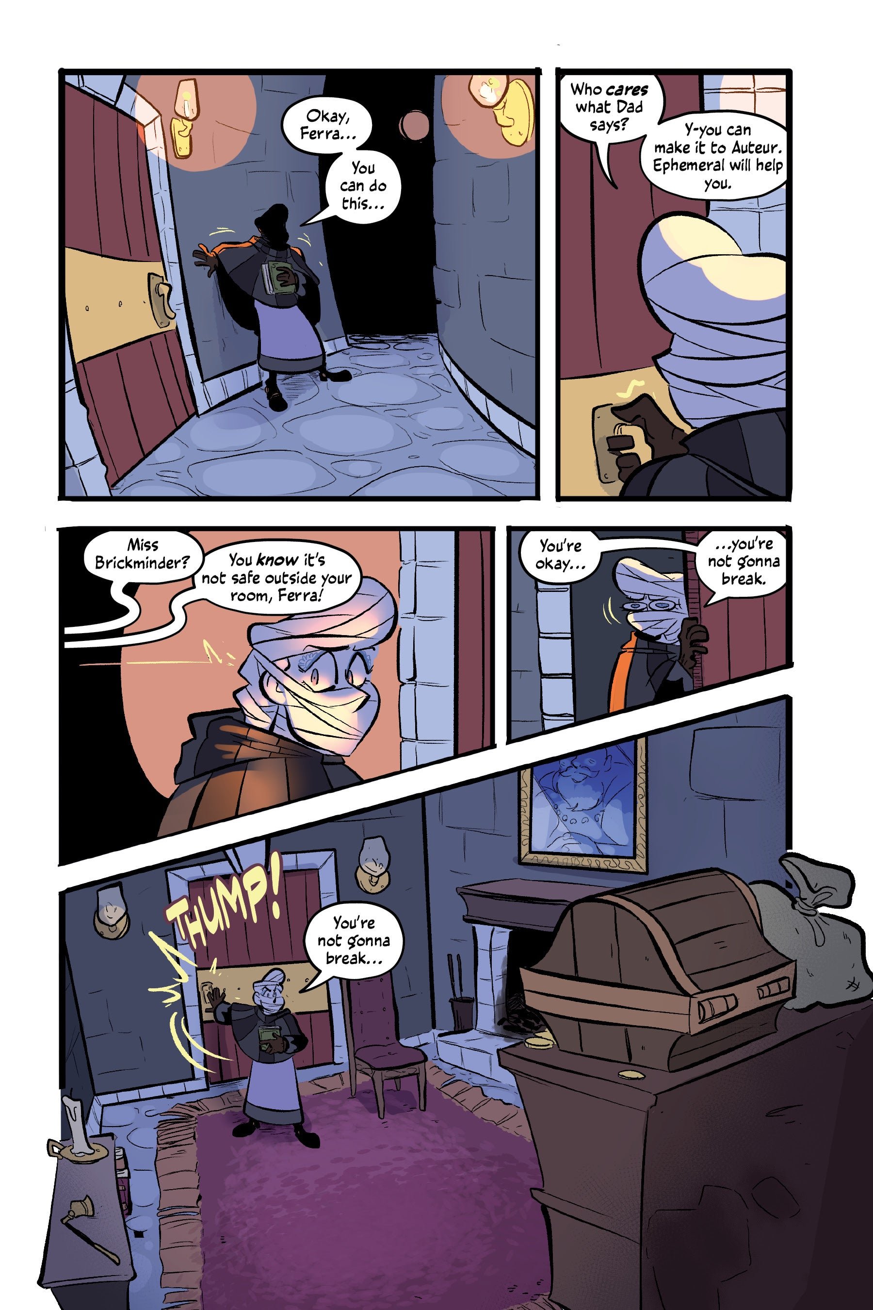 Internal comics page from The Pirate and the Porcelain Girl