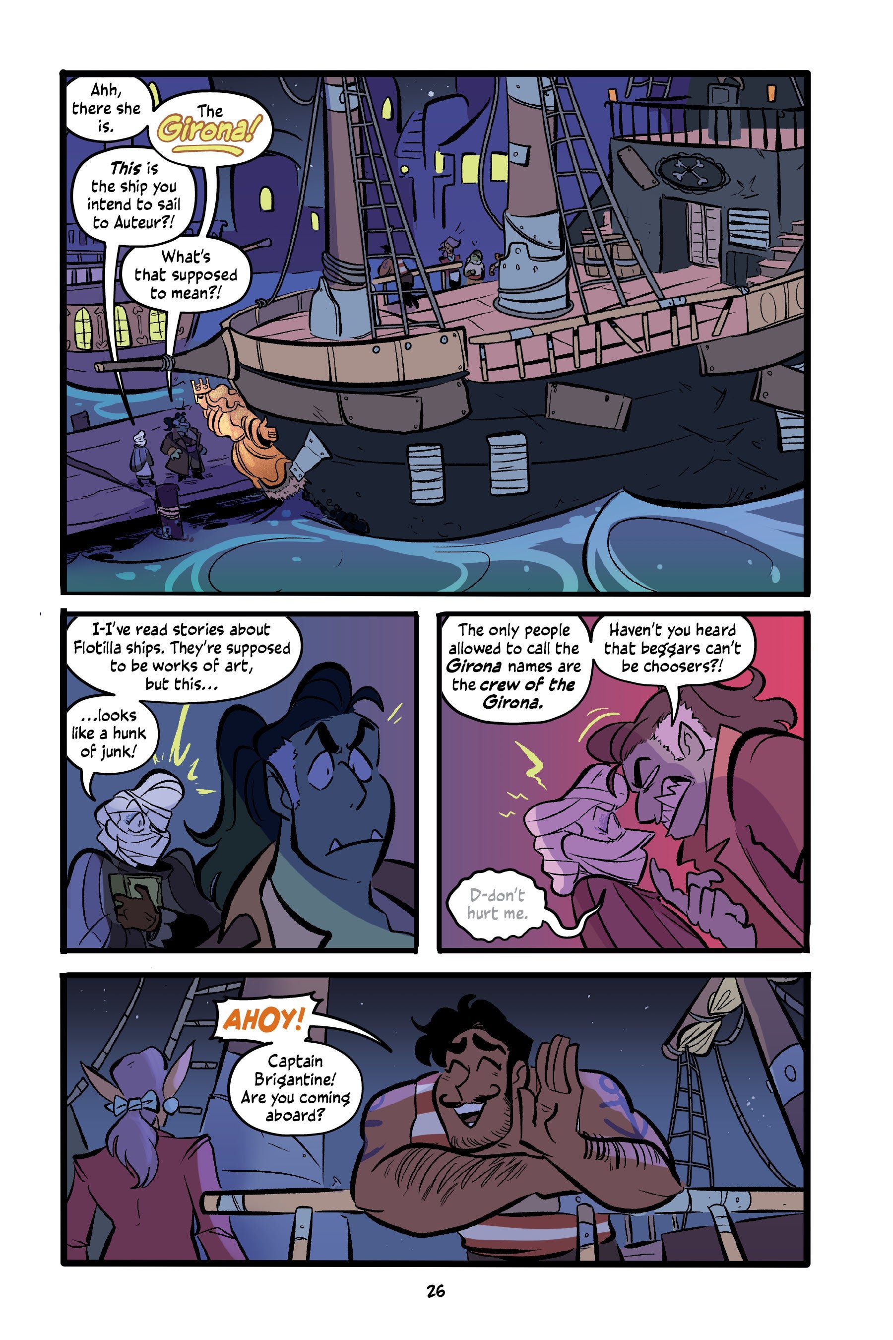 Internal comics page from The Pirate and the Porcelain Girl