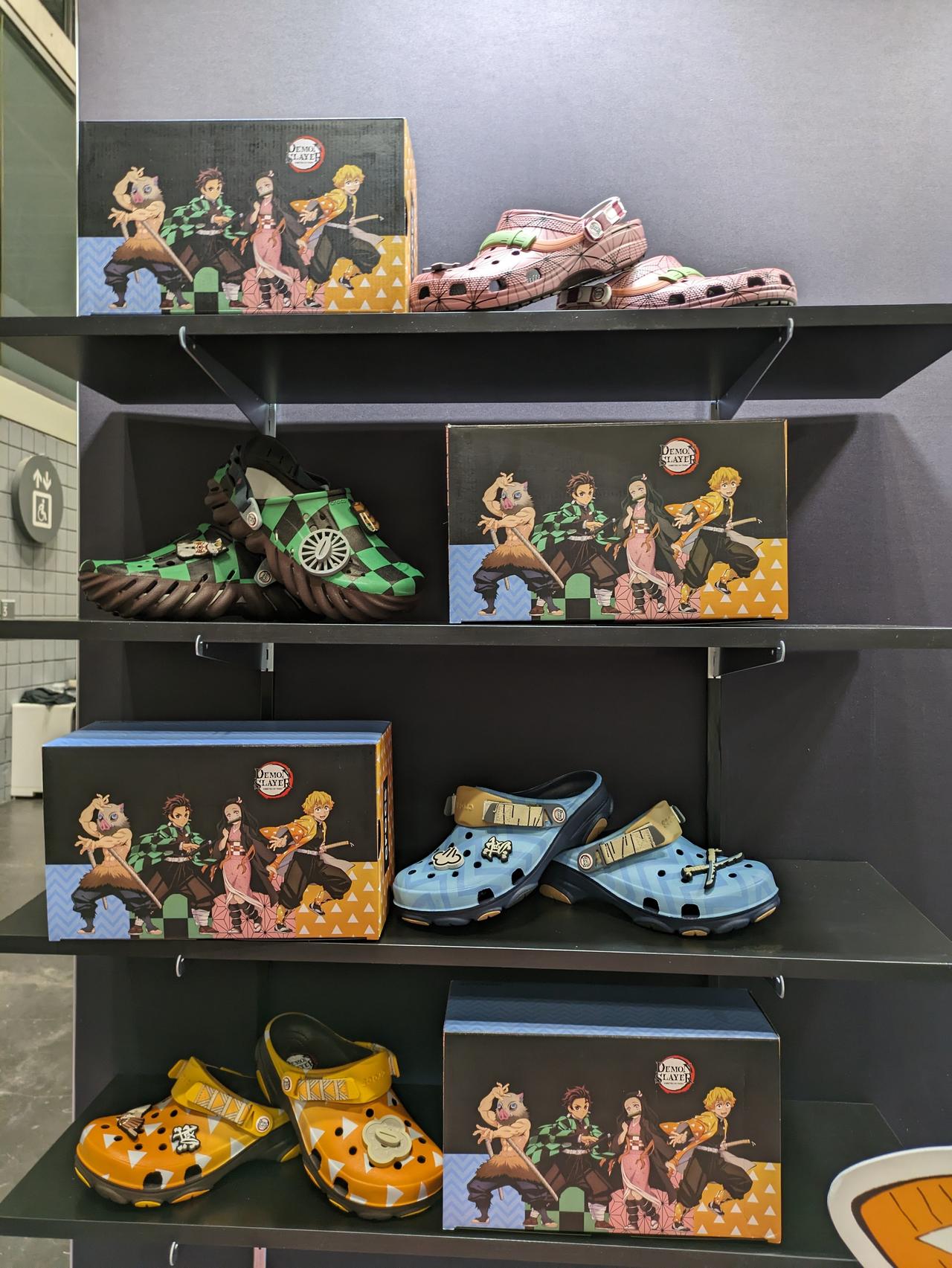 Photo of Demon Slayer Crocs display