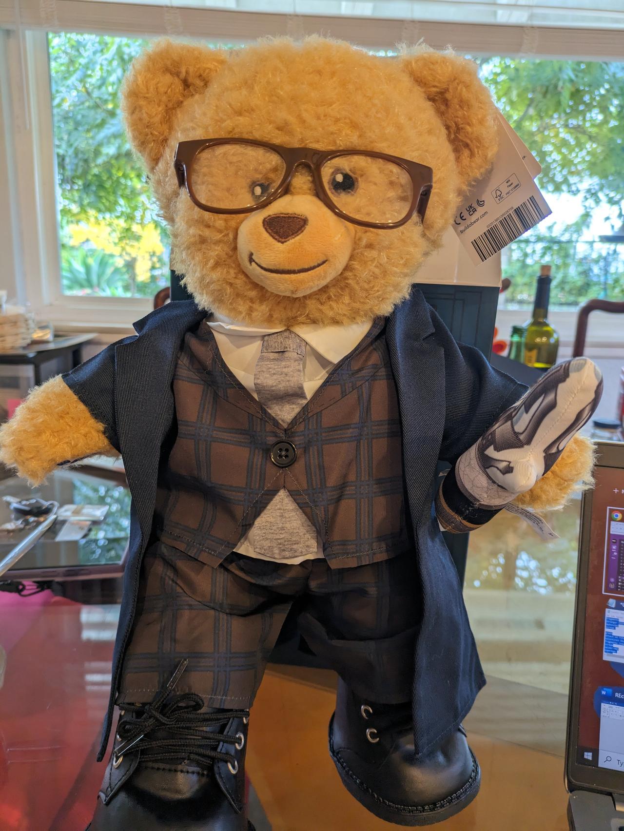 Photograph of dressed bear