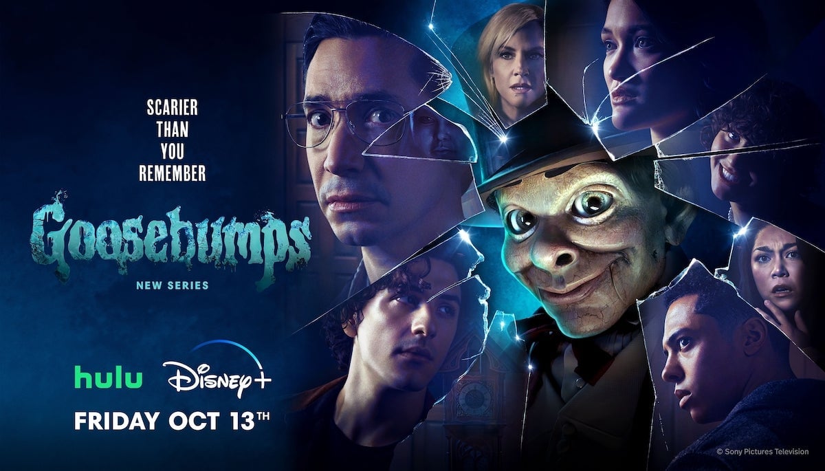 Goosebumps promo poster featuring slogan "Scarier Than You Remember"