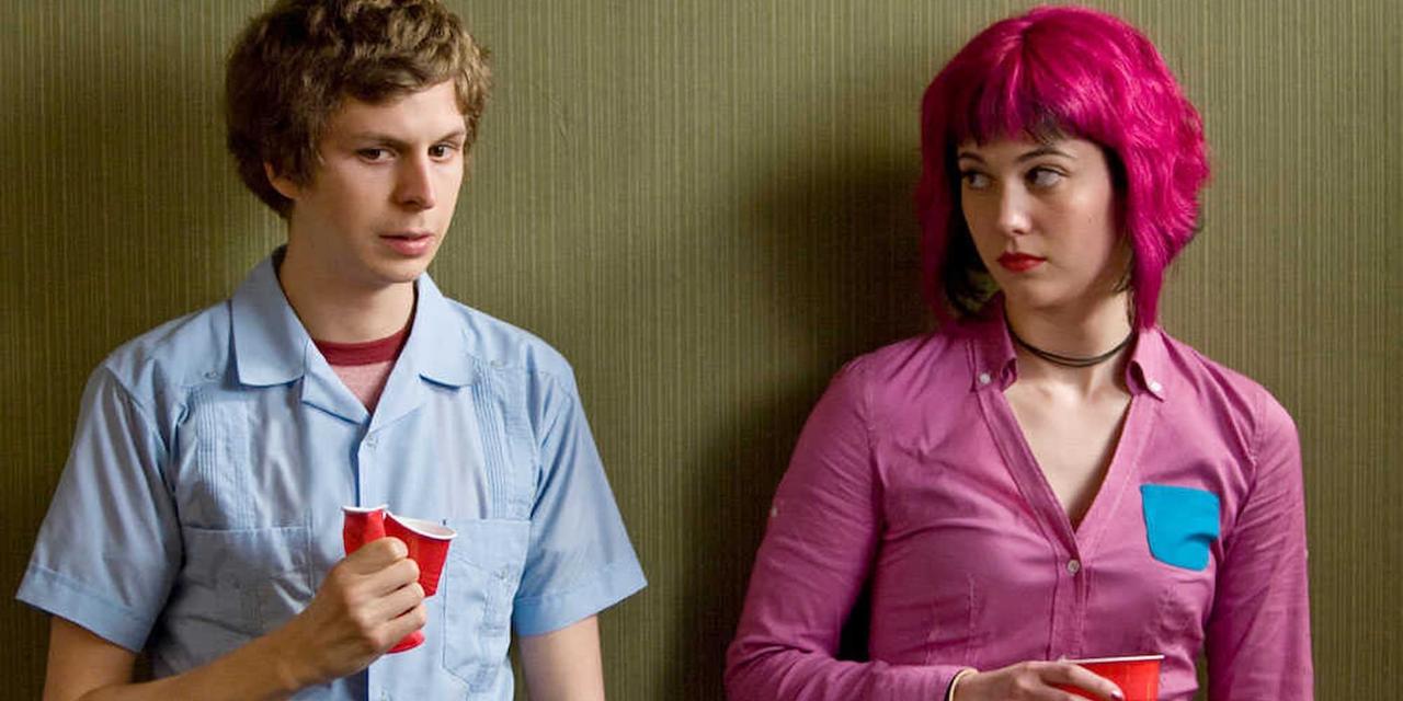 Michael Cera and Mary Elizabeth Winstead in Scott Pilgrim vs The World