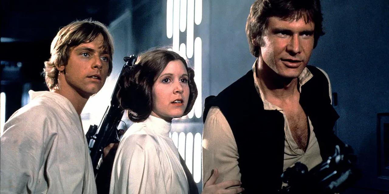 Luke, ,Leia, and Han in Star Wars