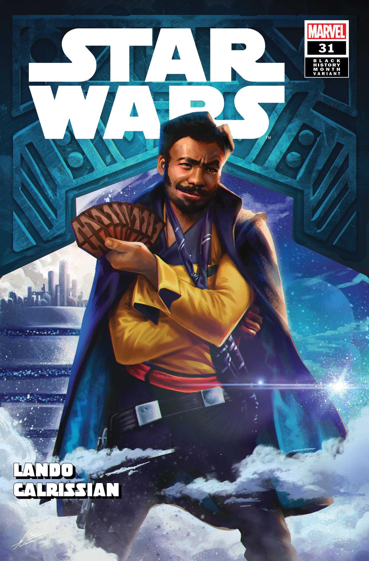 A comic book cover featuring Lando Calrissian