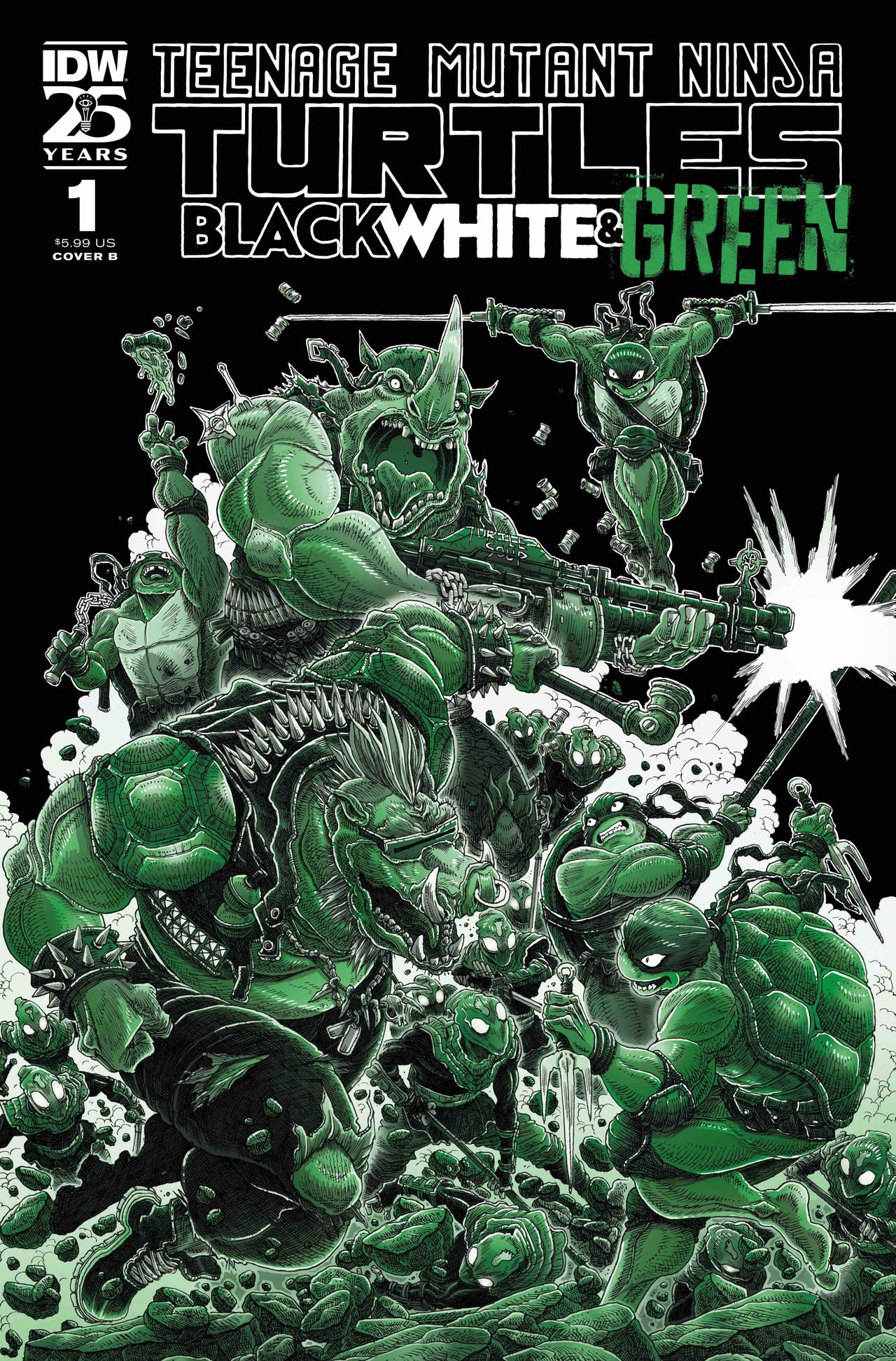 Teenage Mutant Ninja Turtles: Black, White & Green