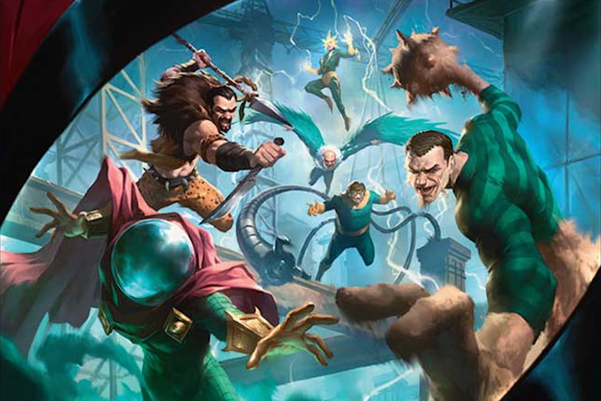 The art for Behold, The Secret Six from Magic: The Gathering x Marvel's Spider-Man