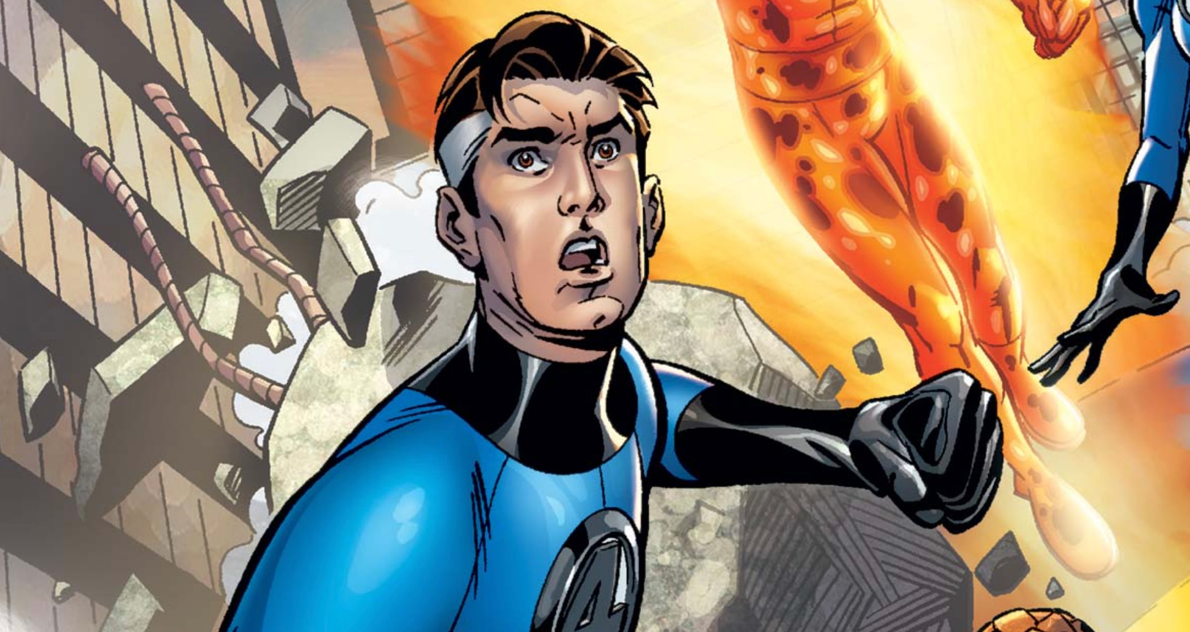 An image of Mister Fantastic on the cover of Fantastic Four #516