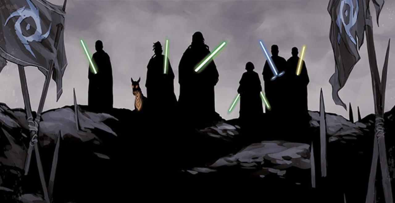 Key art for the Star Wars High Republic Trials of the Jedi novel