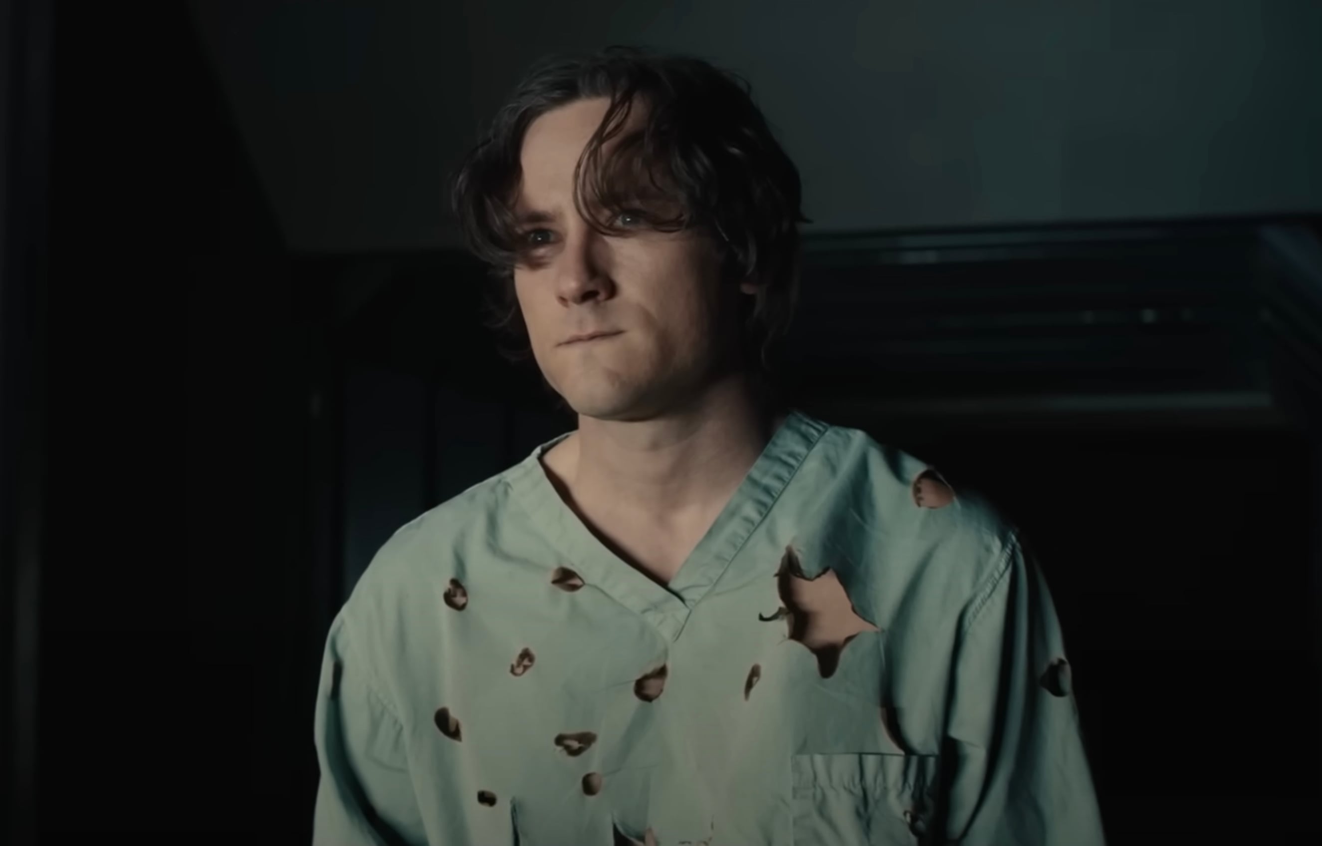 A still of Lewis Pullman as The Sentry in the Thunderbolts trailer