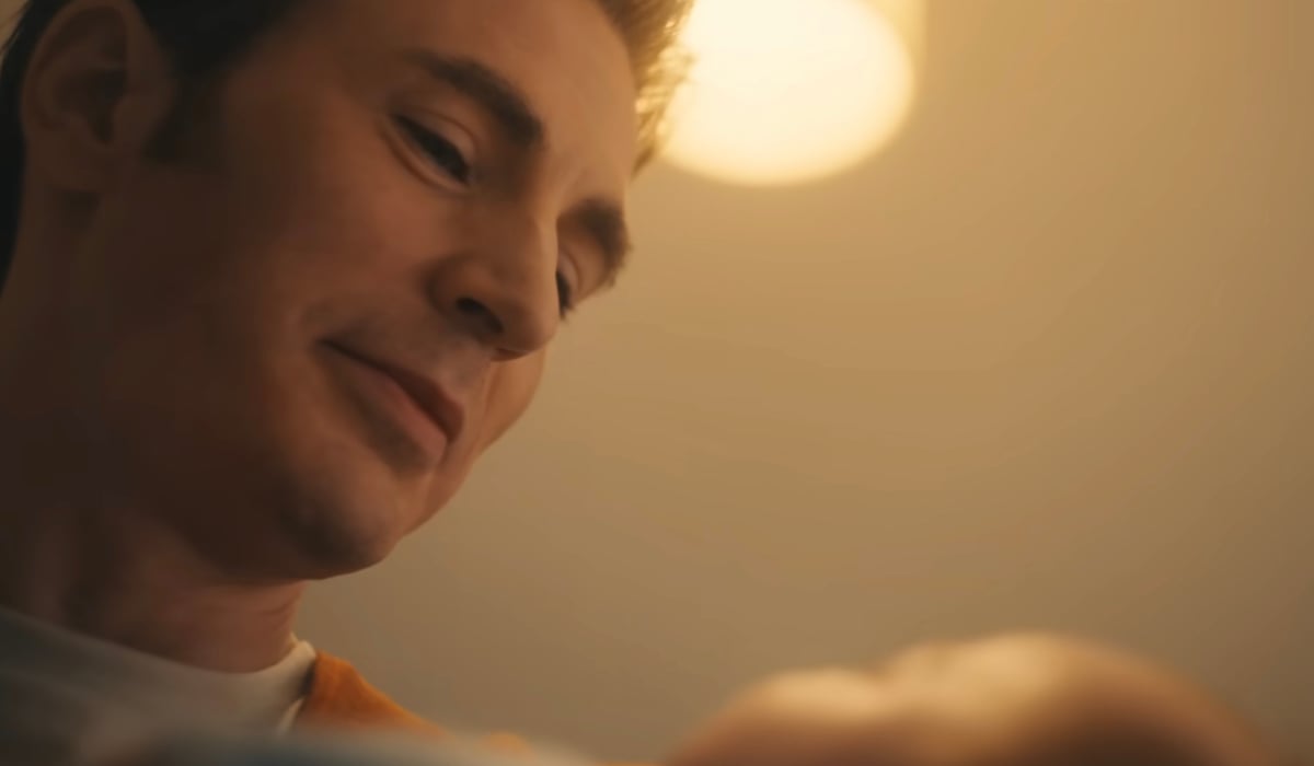 Avengers: Doomsday teaser trailer still of Steve Rogers holding a baby