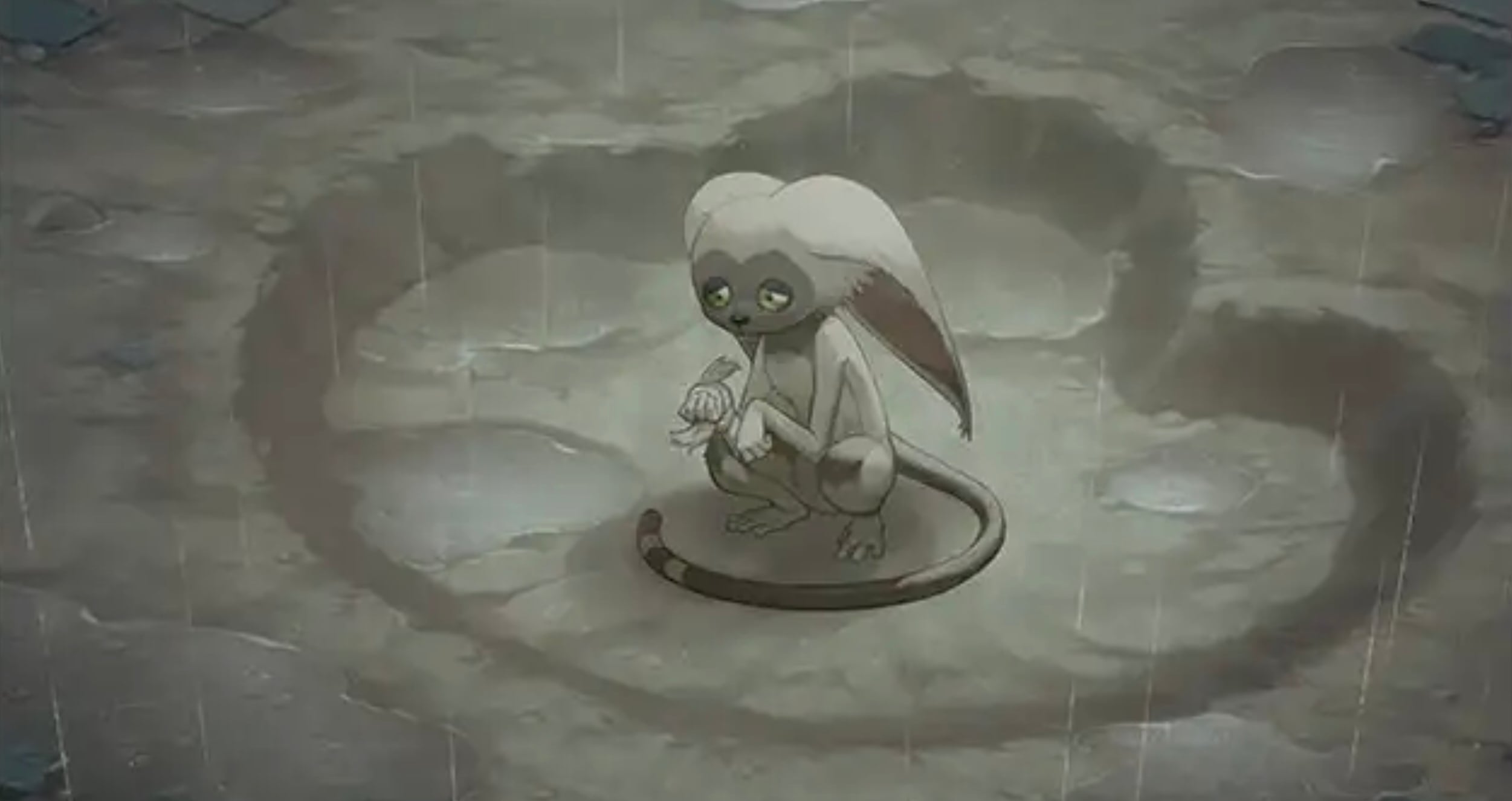 The art for Tale of Momo from Magic: The Gathering x Avatar: The Last Airbender