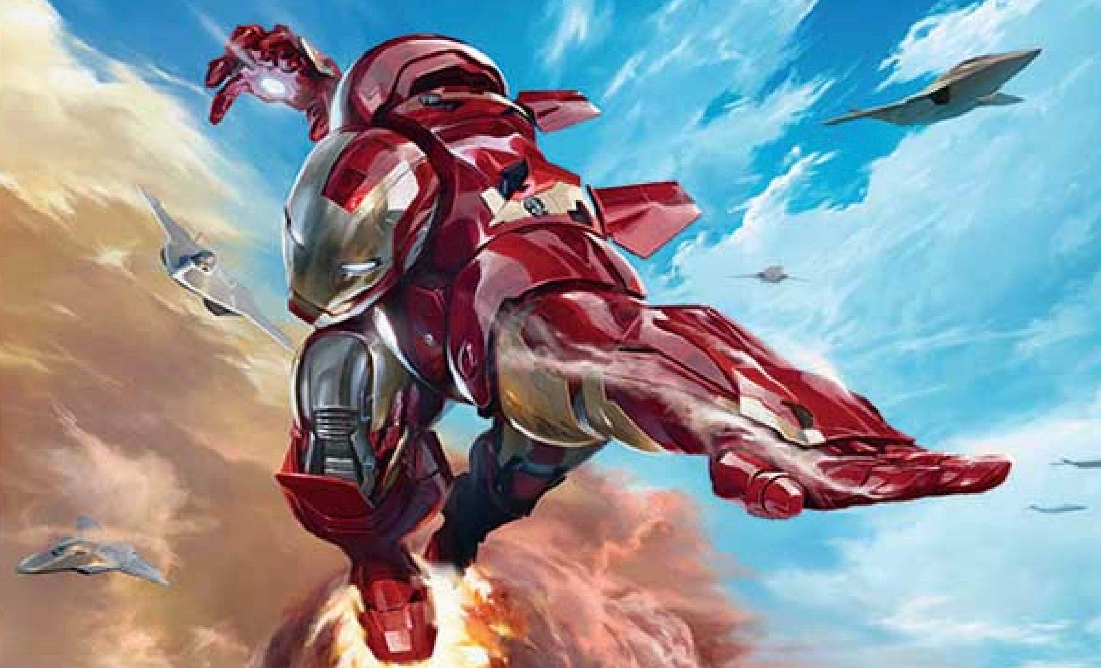 Art from the Invincible Iron Man card from Magic: The Gathering x Marvel Super Heroes
