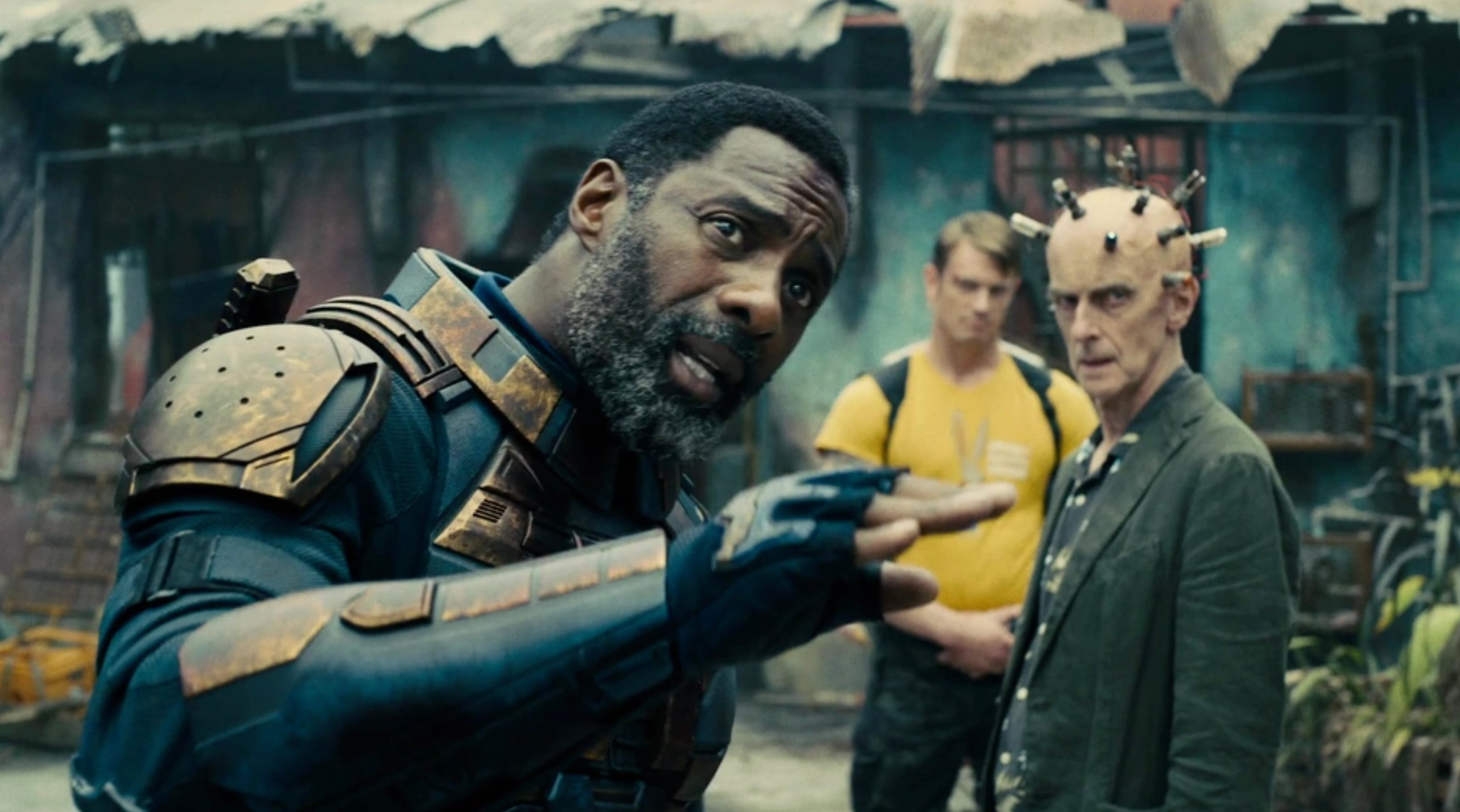 An image of Idris Elba and Peter Capaldi in The Suicide Squad